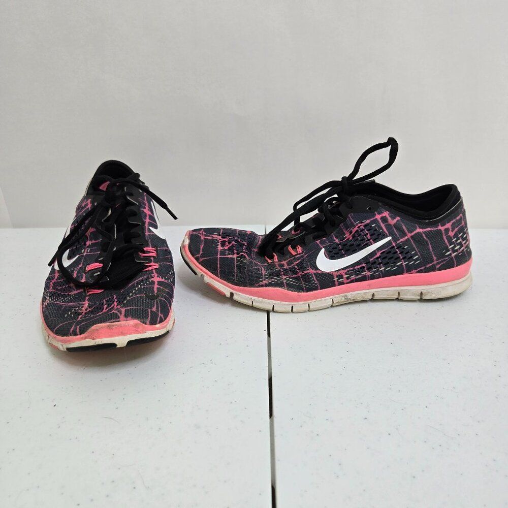2013 Nike Free 5.0 TR Fit 4 Print Black Womens 9 Sneakers Shoes Athletic